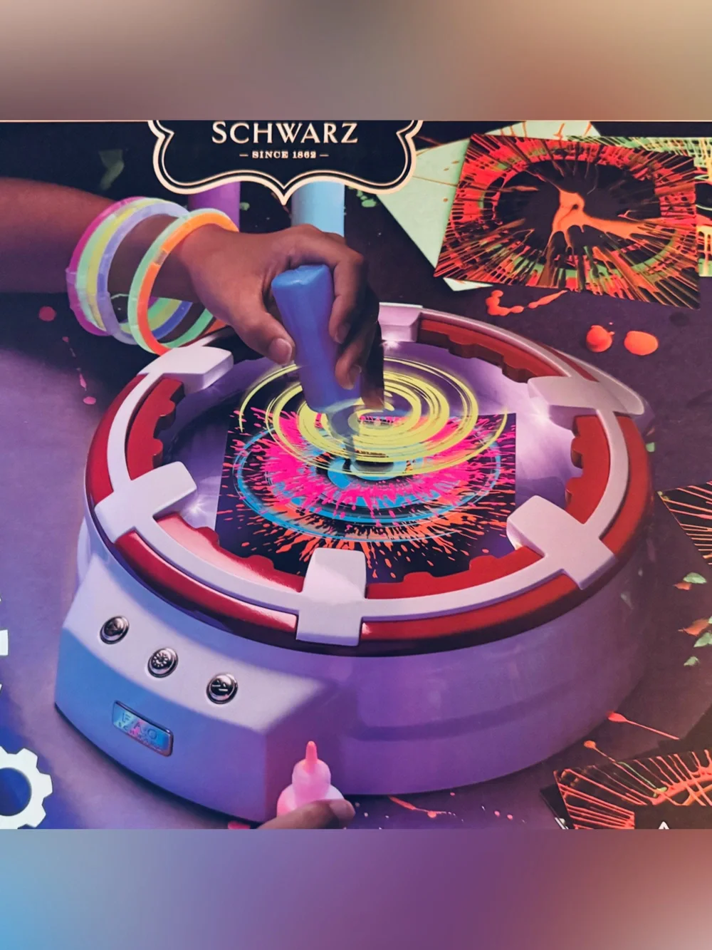FAO Schwarz Spin Art 3D Light-Up Toy - Purple & Red Accents